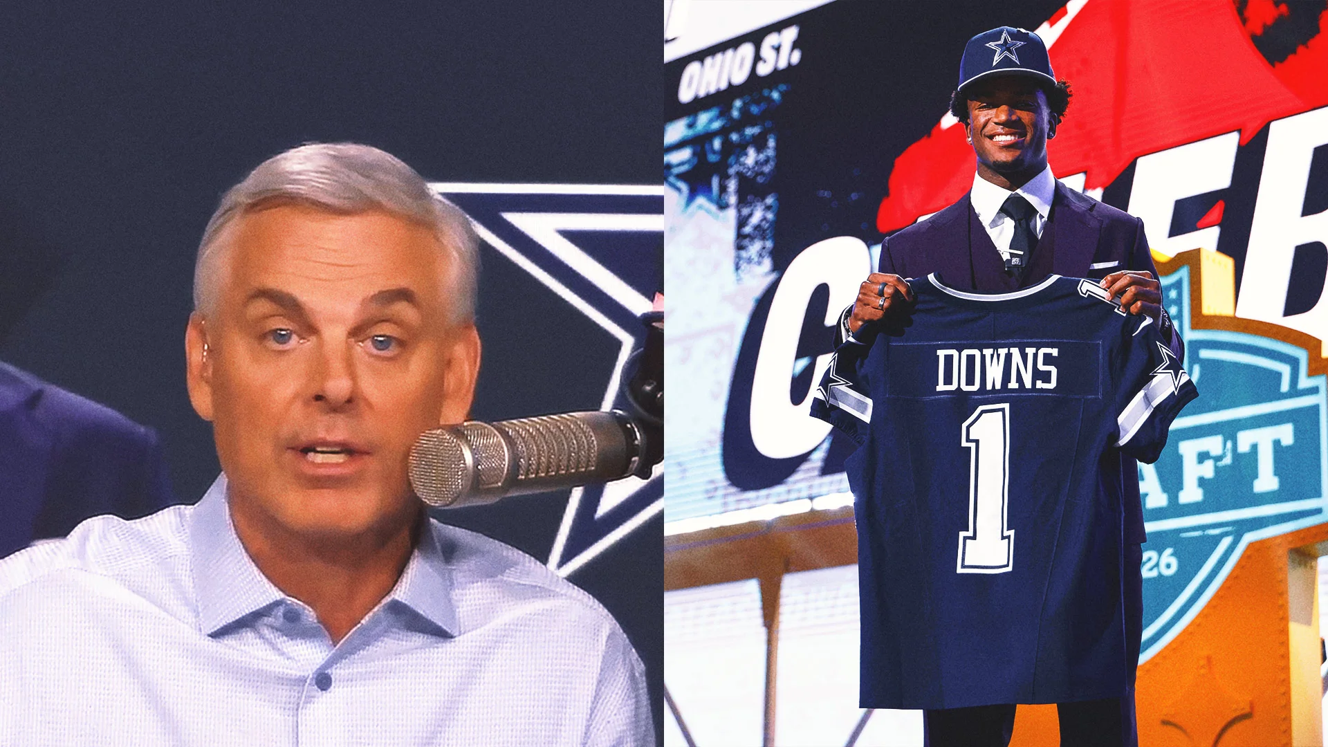 Cowherd Celebrates Cowboys' Selection of Caleb Downs as Draft Highlight